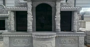 兰州 芝麻灰高档墓碑，土墓，可定制