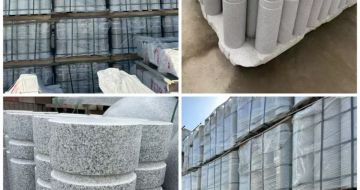 兰州 芝麻白花岗岩挡车柱、隔离柱多少钱