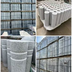 兰州 芝麻白花岗岩挡车柱、隔离柱多少钱