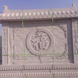 兰州 芝麻白花岗岩屏风，照壁，影壁