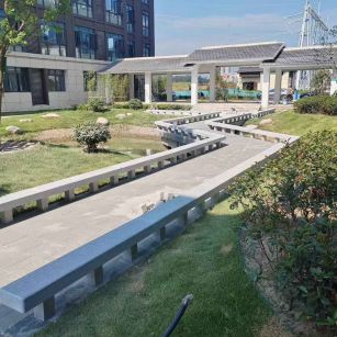 兰州 芝麻灰小区坐凳&栏杆安装效果