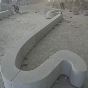 兰州 花岗岩整石坐凳拼装