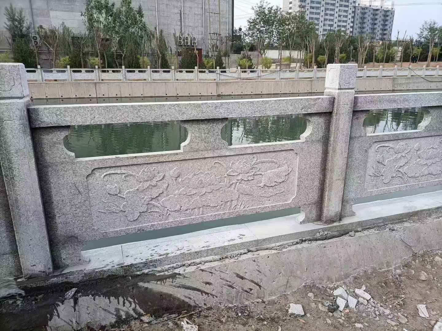 兰州 芙蓉白大花桥梁、河道,石材栏杆、围栏、护栏