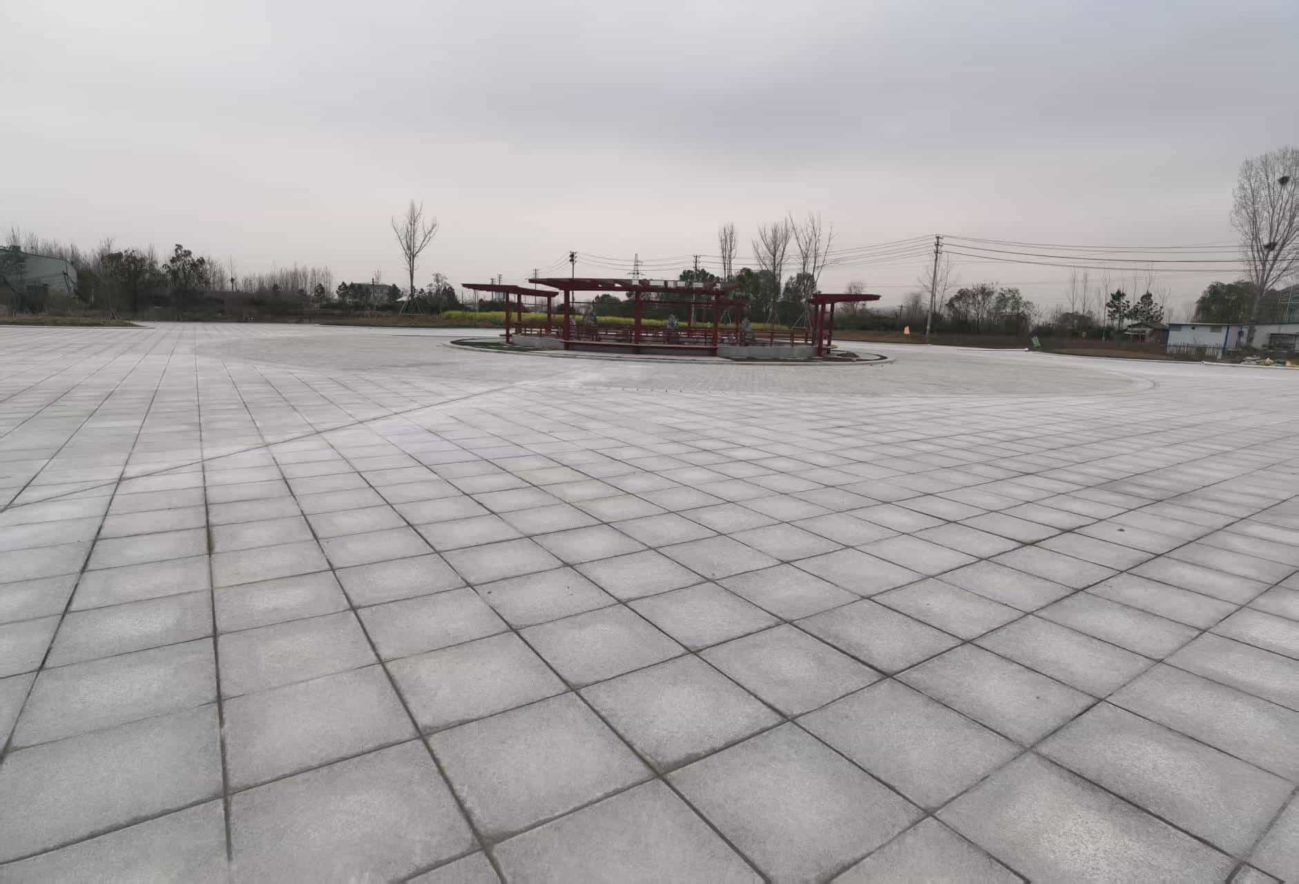 兰州 芝麻白火烧面-公园广场地铺效果