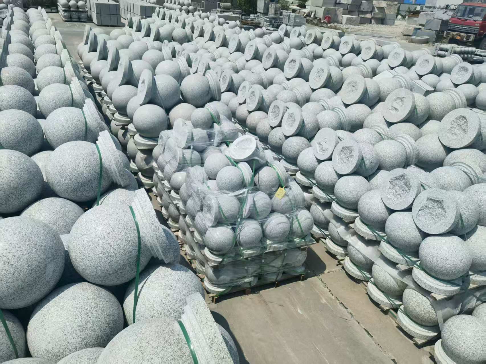 兰州 花岗岩实心圆球，石球，挡车球，挡车石，车止石，路障石。