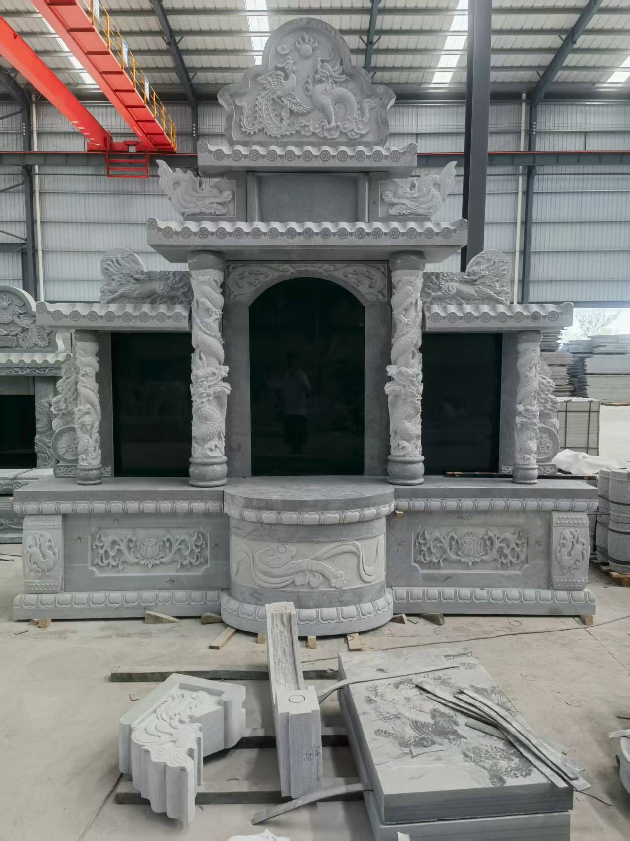 兰州 芝麻灰高档墓碑，土墓，可定制